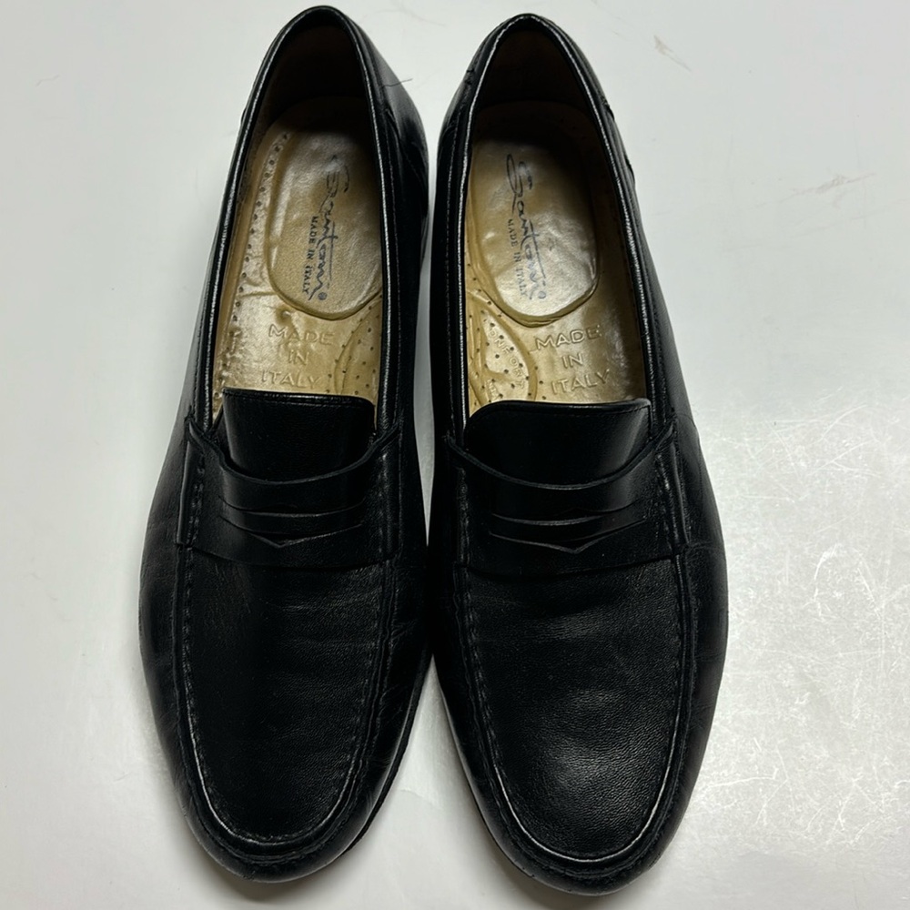 Men's Black Leather Vero Cuoio
Slip On Loafers 9D